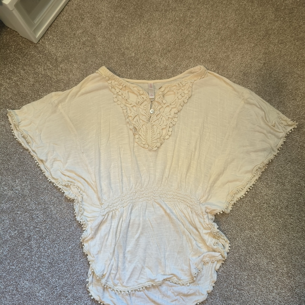 Elegant Cream Women's Top
